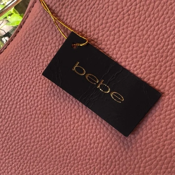Vegan Leather [bebe] Pink NWT Convertible Handbag | Purse Tassels Gold Hardware - Picture 11 of 16